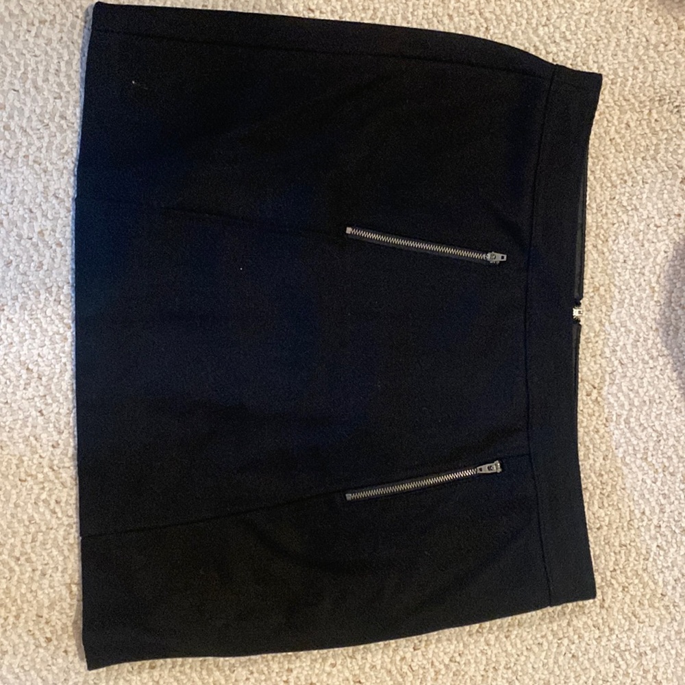 Black wool skirt